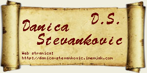 Danica Stevanković vizit kartica